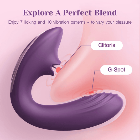 Vibrador JuicyWave™ – Estímulo Duplo com Língua Realista